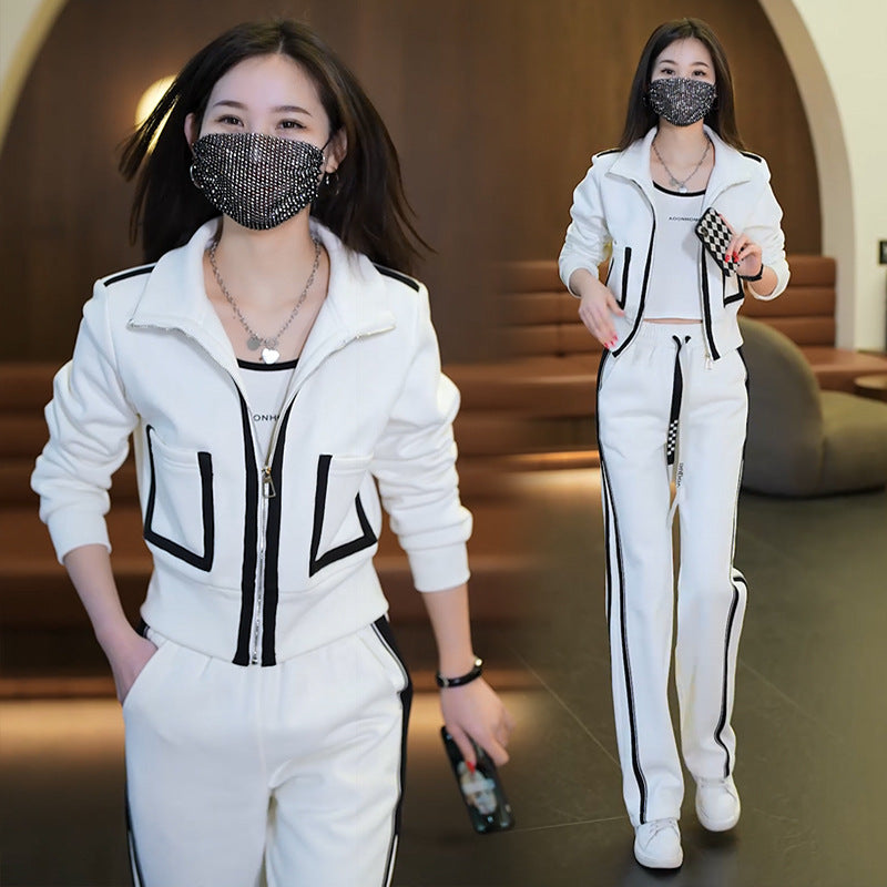 * Fashion Casual Loose Long Sleeve Sports Suit for Woman