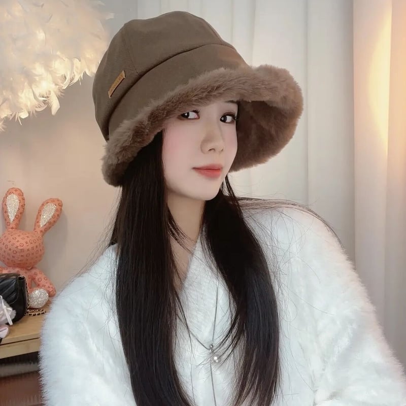 Best Gift for Her - Women's Fashion Coldproof Padded Faux Fur Trimmed Fisherman Hat