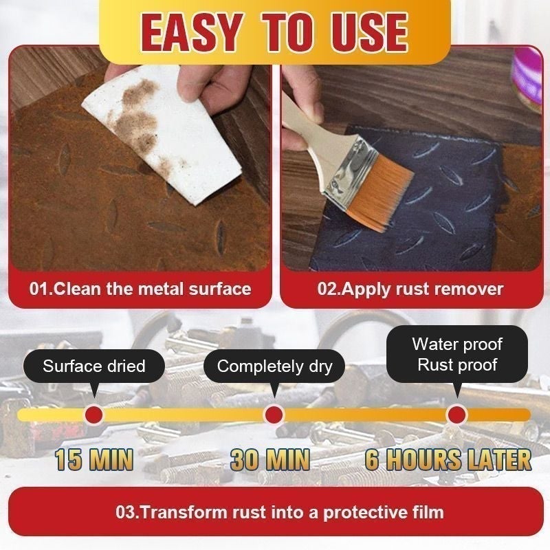 【🔥🔥BUY 2 GET 1 FREE】Water-based Metal Rust Remover