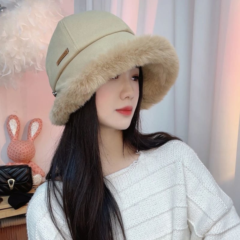 Best Gift for Her - Women's Fashion Coldproof Padded Faux Fur Trimmed Fisherman Hat