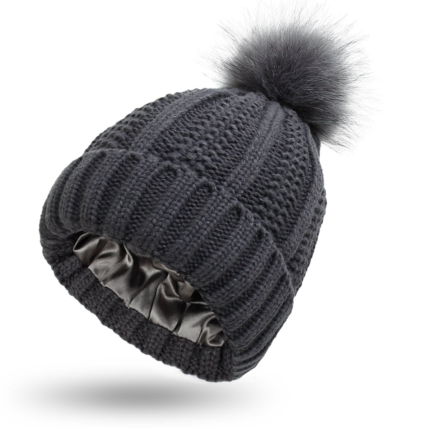 Elastic Ribbed Knit Hat for Hair Protection