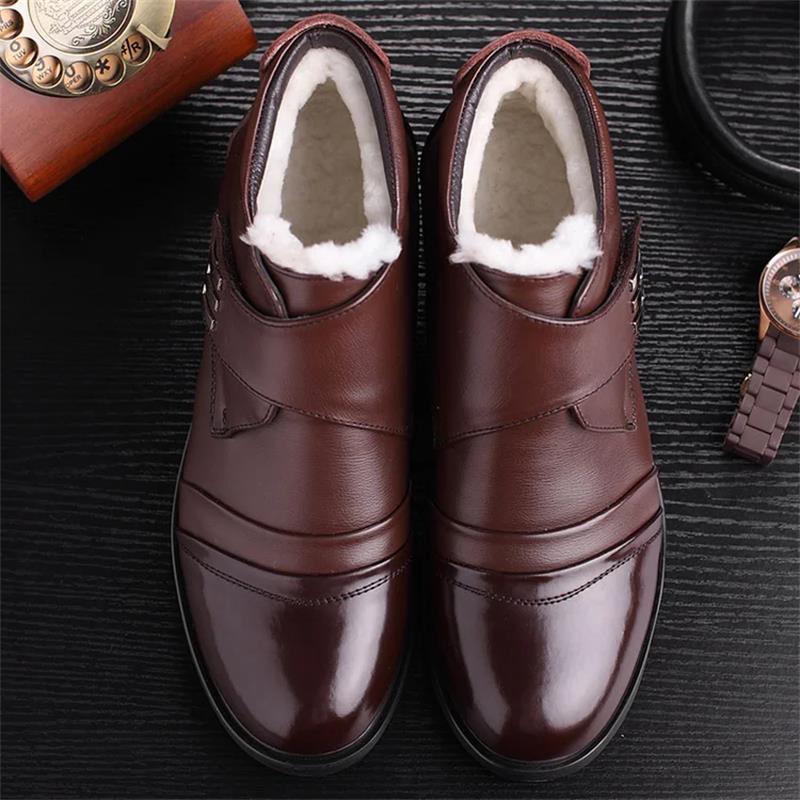 🎅🎄Christmas Early Sale 40% OFF🎄Men's Warm Faux Fur lined Ankle Snow Business Boots