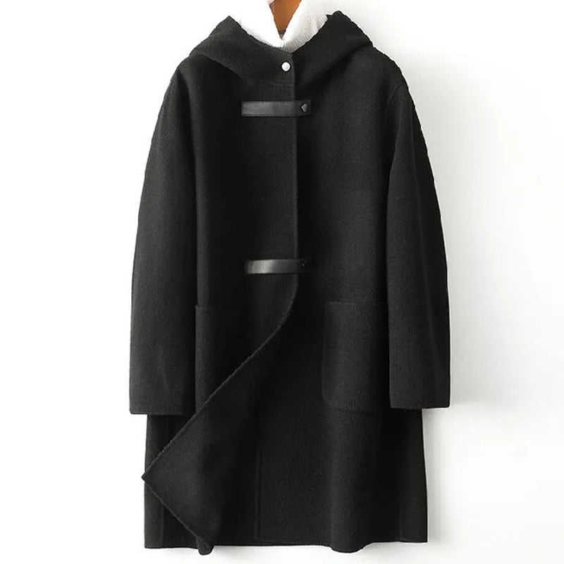 [Winter Gift For Her] Women's Hooded Double-sided Woolen Coat