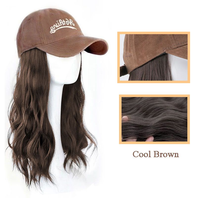 [Stylish Gift] Baseball Cap with Hair Extensions