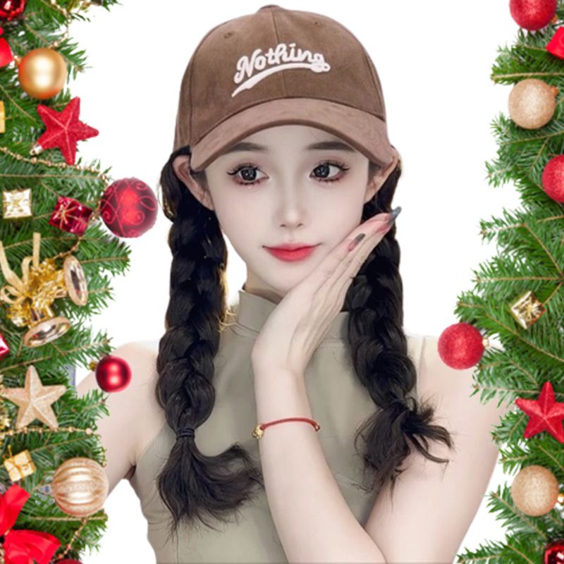 [Stylish Gift] Baseball Cap with Hair Extensions