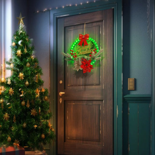 Christmas Luminous Garland Door Hanging