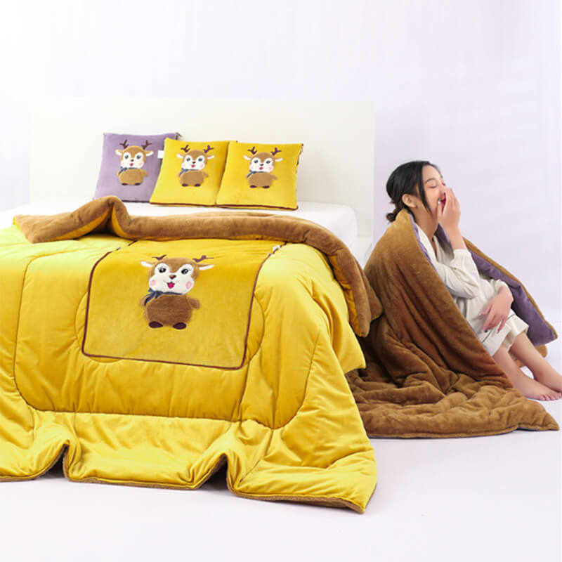 Nice gift*Foldable 2-in-1 quilt pillow