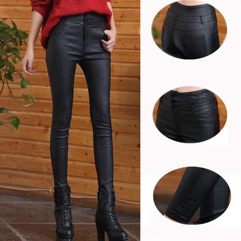 🔥Buy 2 Free shipping😍Nice Gift! 3-button Quilted Matte Leather Leggings for Women