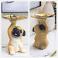 [Creative Gifts] Resin Dog Statue Tray Storage Key Holder Decor