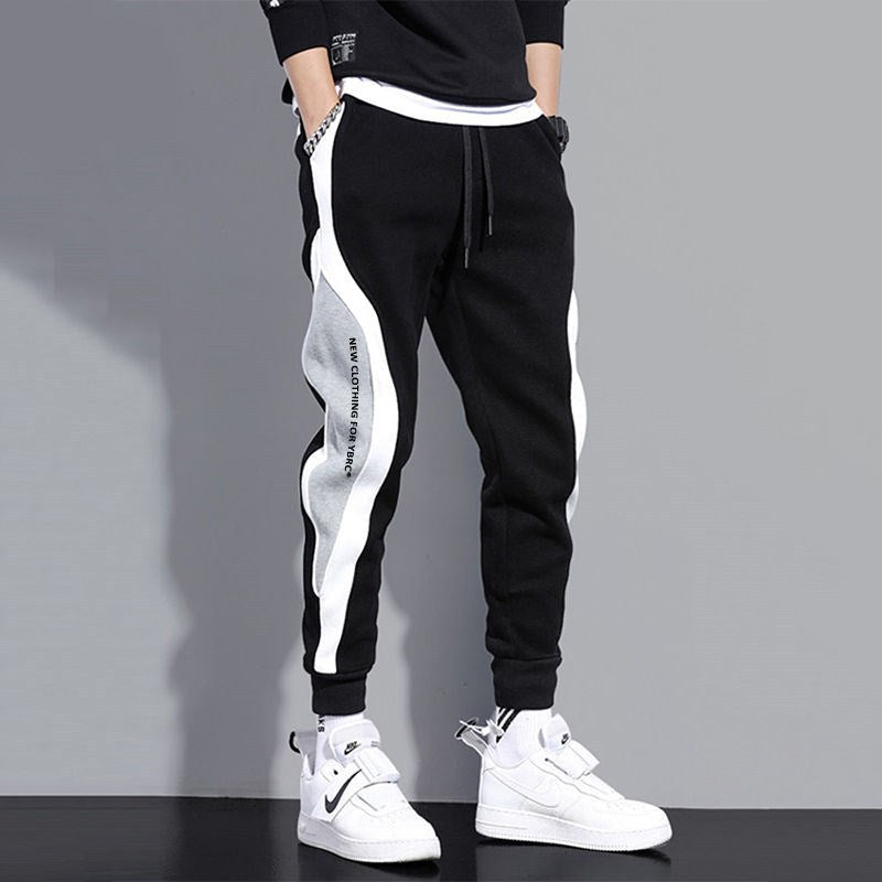 [Best Gift For Him] Men’s Color Blocked Fashion Sports Drawstring Sweatpants