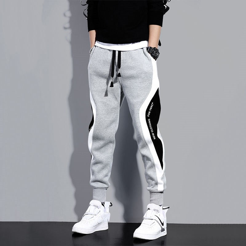 [Best Gift For Him] Men’s Color Blocked Fashion Sports Drawstring Sweatpants