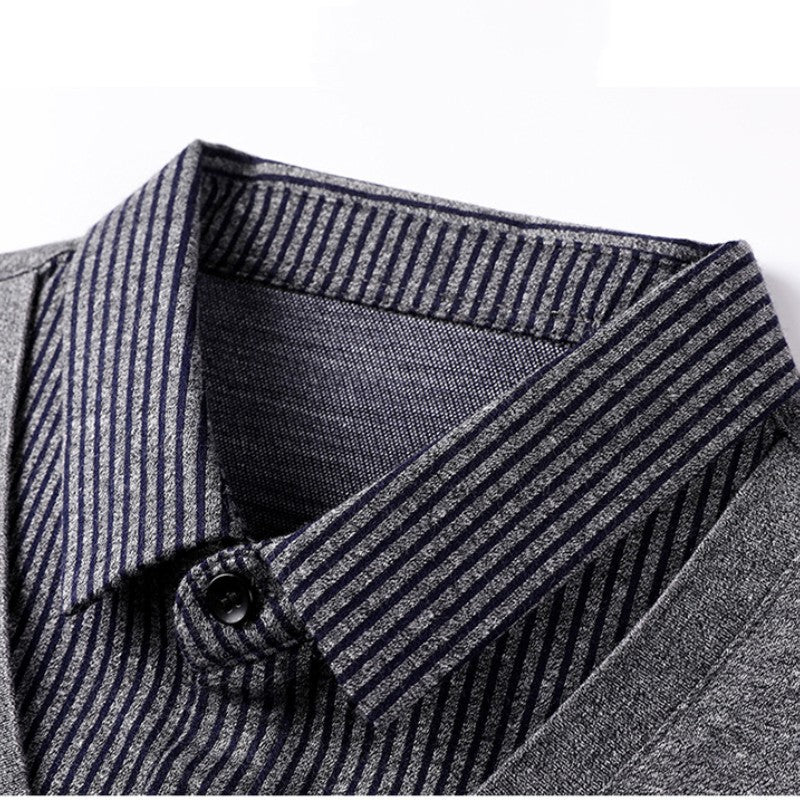 🔥[45% OFF] 🔥Men's Fake 2-Piece Knitted Shirt