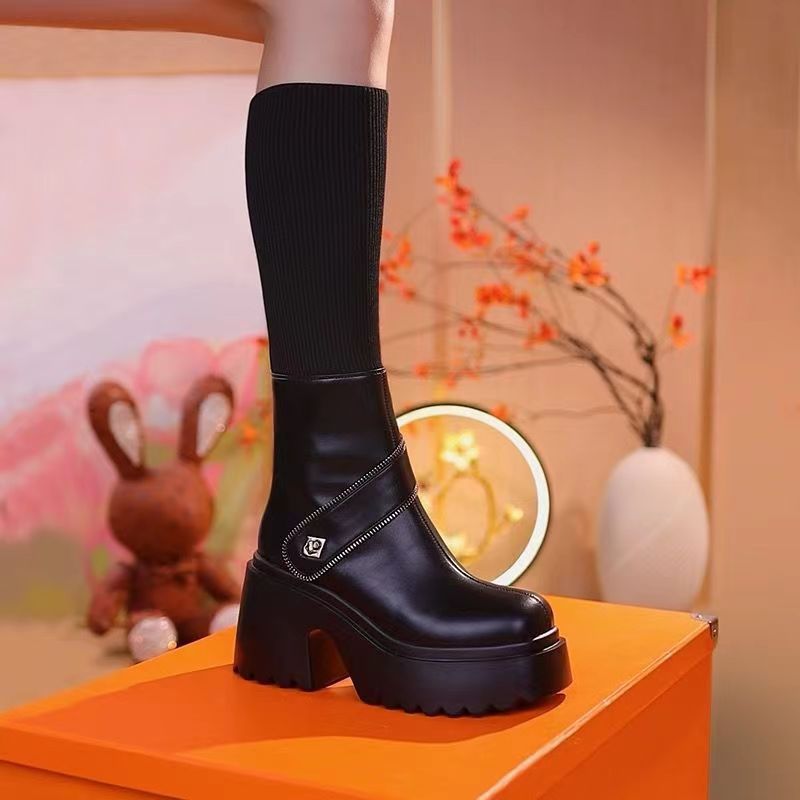 🔥Hot Sale/Free Shipping🔥Women's Platform Chunky Heel Knee High Boots（49% OFF）