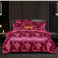 Nice gift*European Luxury Satin Jacquard 4-Piece Bedding Set