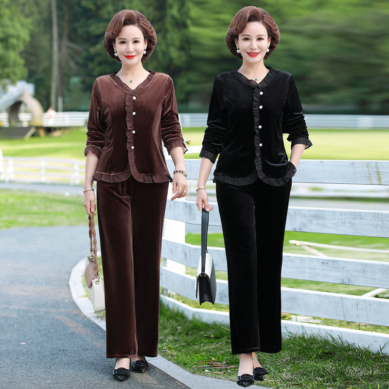 🔥🎅Hot Sale $39.99🎁🔥Great Gift - Women's Casual 2 Piece Set: Button Top + Wide Leg Pants（42%OFF)