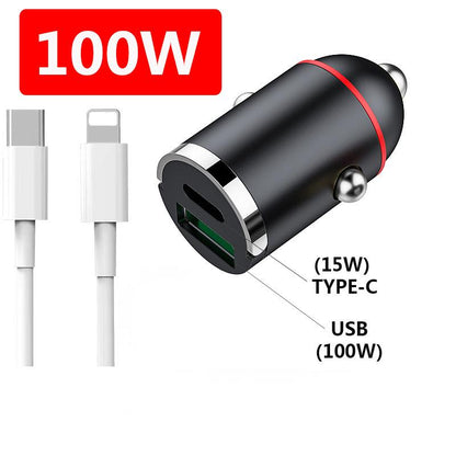 2-Port Compact Fast Charger for Car