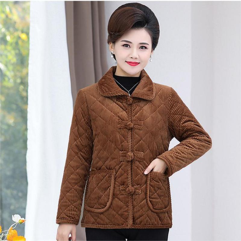 Mom's Gift - Winter Solid Color Warm Middle-Aged Women's Jacket