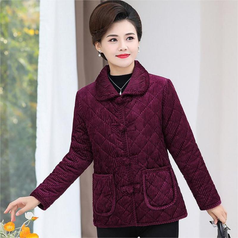 Mom's Gift - Winter Solid Color Warm Middle-Aged Women's Jacket