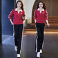 🔥HOT SALE🔥Best Gift for Her - Women's Fashion Casual Lapel Sports Sweatshirt Set