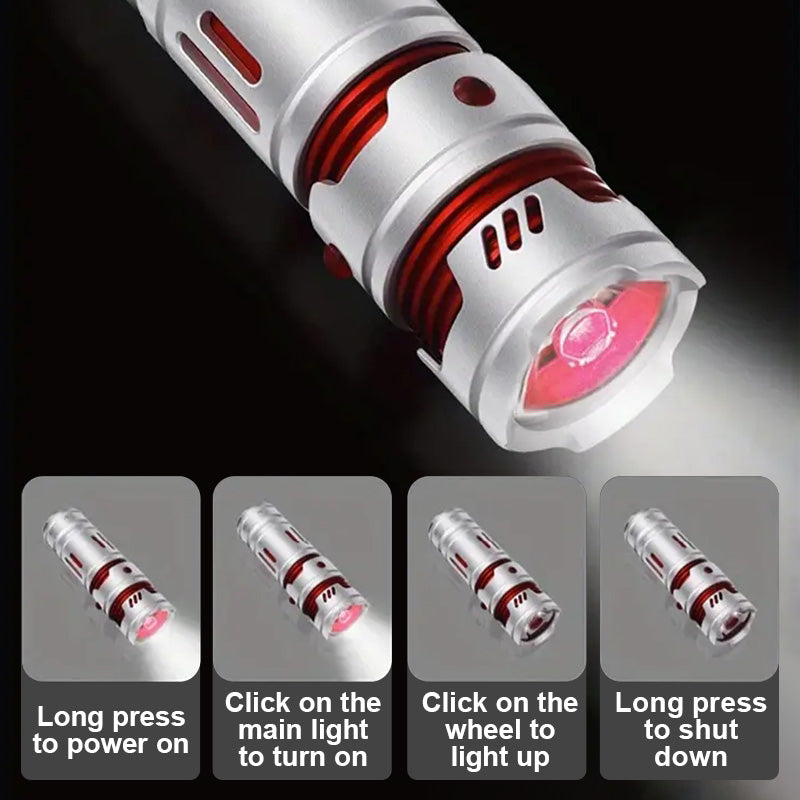 🎁Funny Gift💓 - Multi-Functional Spiral Decompression Mini Bright Flashlight