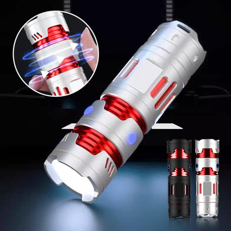 🎁Funny Gift💓 - Multi-Functional Spiral Decompression Mini Bright Flashlight