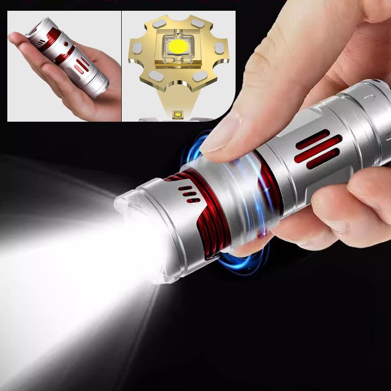 🎁Funny Gift💓 - Multi-Functional Spiral Decompression Mini Bright Flashlight