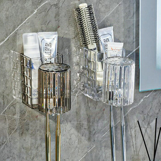 No-Punch Wall Mount Toothbrush Holder