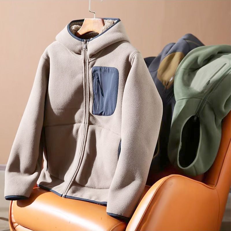 Hooded Cardigan in Thickened Artificial Cashmere for Men - Great Gift