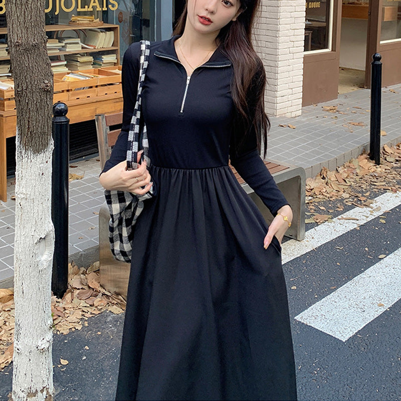 🔥Happy Ramadan🔥✨[Best Gift For Her] Women's Black Long Sleeve Dress