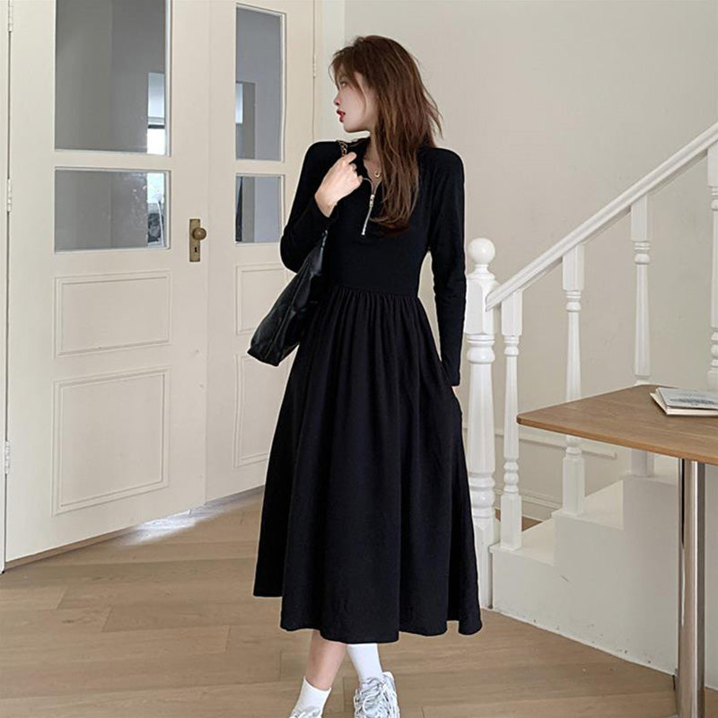 🔥Happy Ramadan🔥✨[Best Gift For Her] Women's Black Long Sleeve Dress