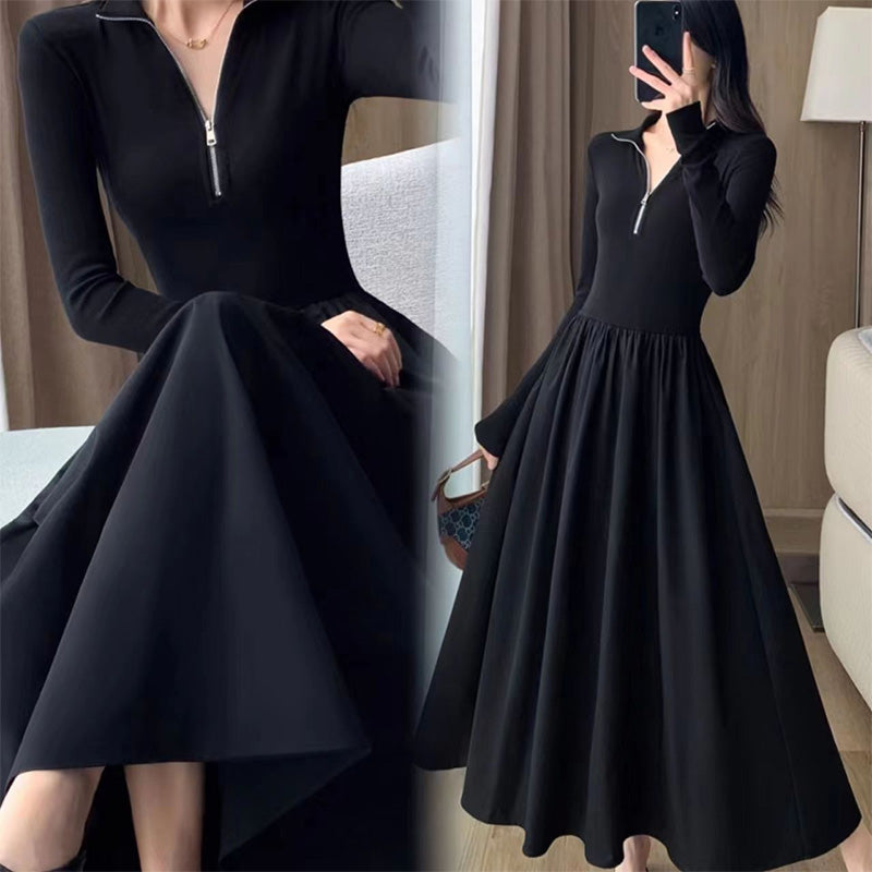 🔥Happy Ramadan🔥✨[Best Gift For Her] Women's Black Long Sleeve Dress