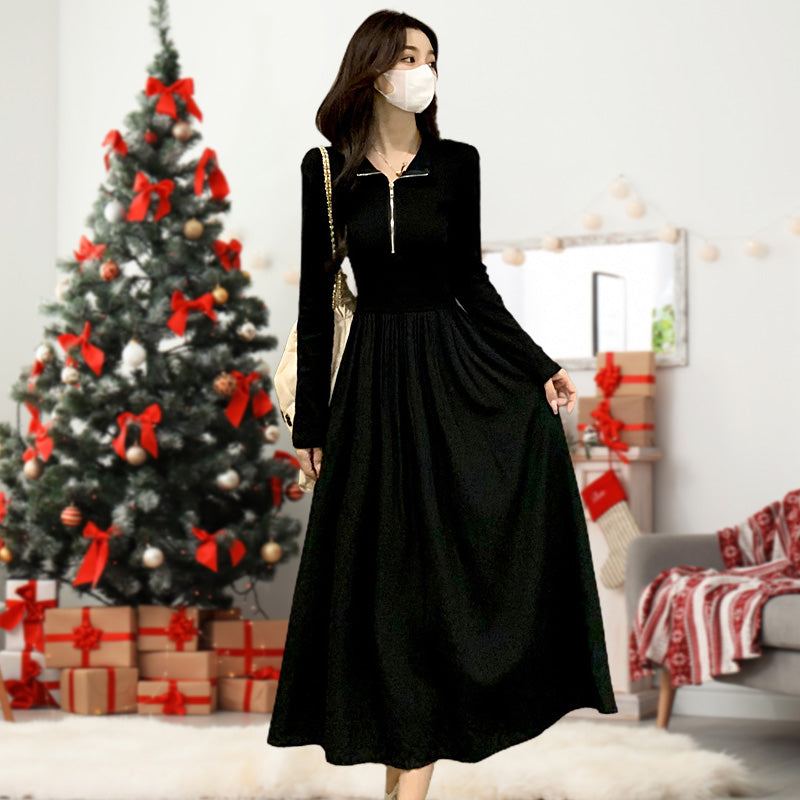 🔥Happy Ramadan🔥✨[Best Gift For Her] Women's Black Long Sleeve Dress