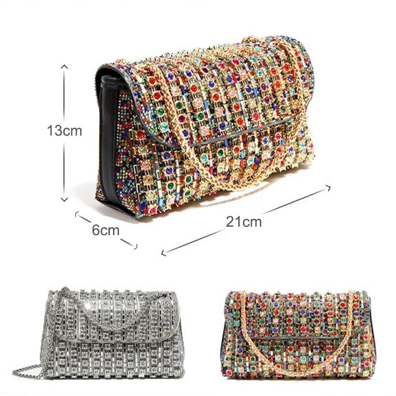 [Gift For Her] Women's Luxury Colorful Rhinestone Bag