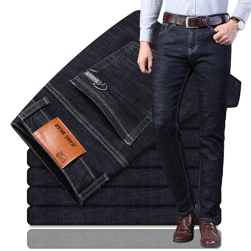 [Winter Gift] Men's Stretch High Waisted Faux Velvet Lined Warm Jeans