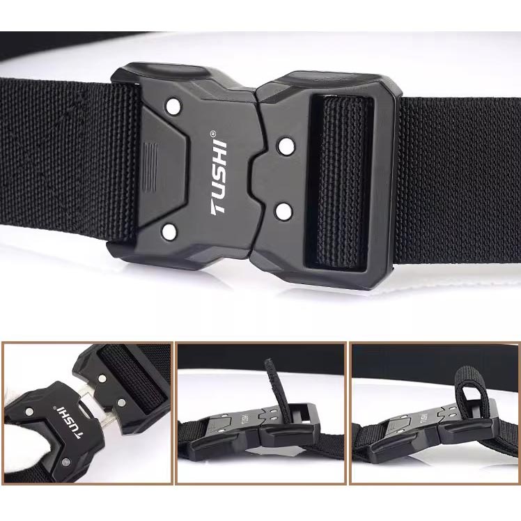 Nice Gift! Tactical Quick-release Latch Buckle Elastic Belt