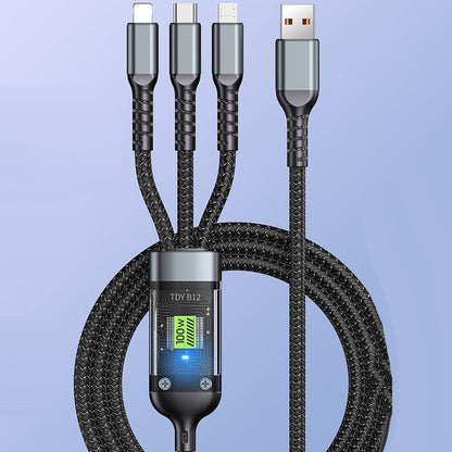 🔥✨Christmas promotion 🎅🎁Super value package--Transparent Luminous 3-in-1 Super Fast Charging Cable