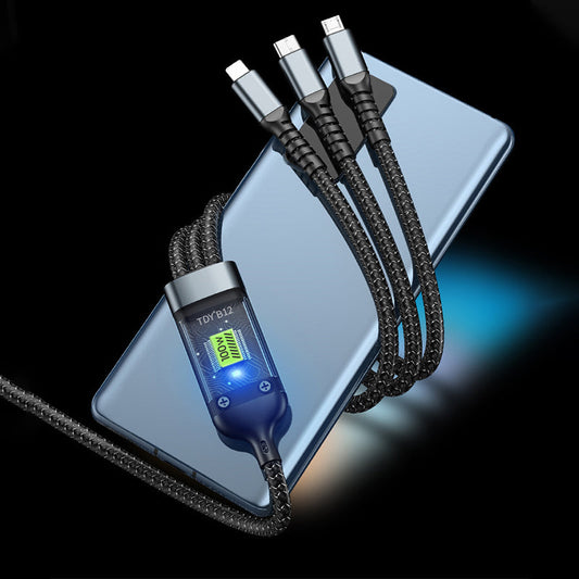 🔥✨Christmas promotion 🎅🎁Super value package--Transparent Luminous 3-in-1 Super Fast Charging Cable