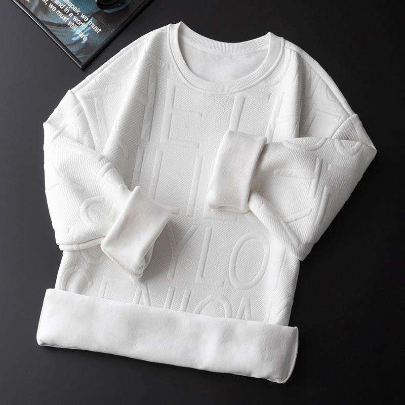 Men’s Thickened Plush-lined Round Neck Sweatshirt - Best Gift