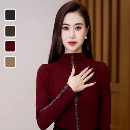 [Exquisite Gift] Fashion Sparkling Warm Slim Fit Bottoming Shirt for Women