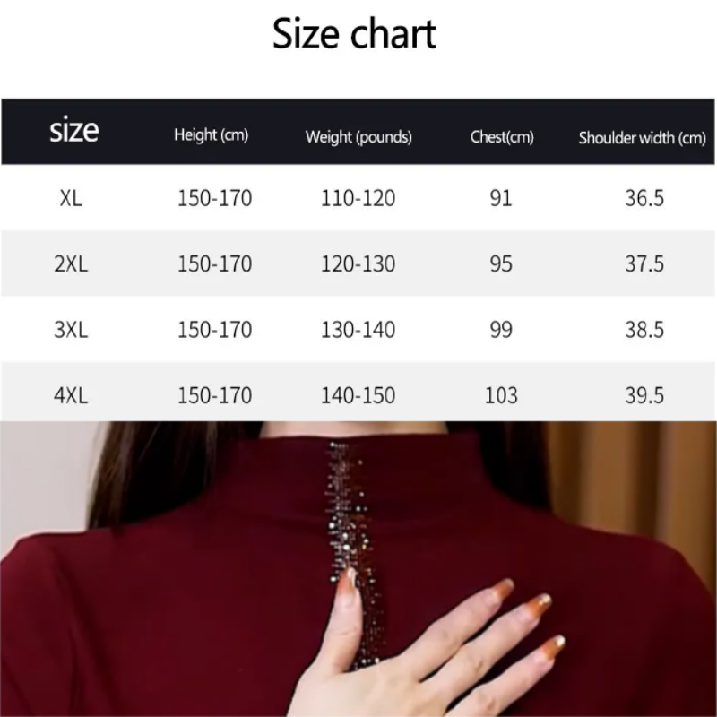 [Exquisite Gift] Fashion Sparkling Warm Slim Fit Bottoming Shirt for Women