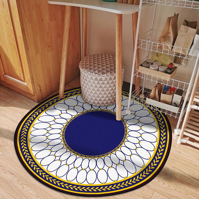 Geometric Round Absorbent Non-Slip Floor Mat