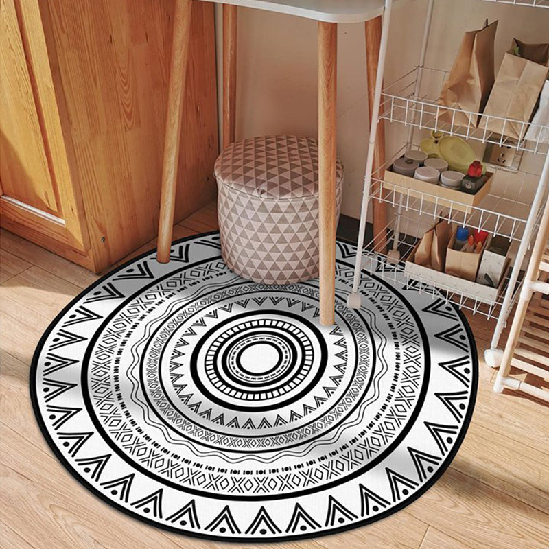 Geometric Round Absorbent Non-Slip Floor Mat