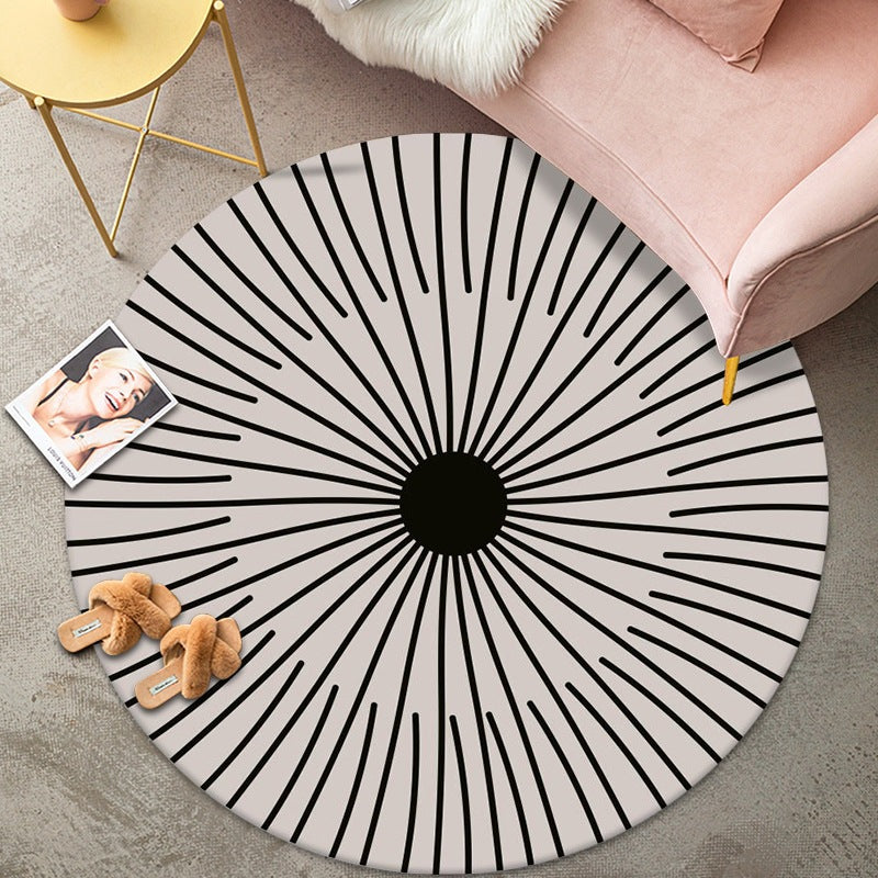 Geometric Round Absorbent Non-Slip Floor Mat