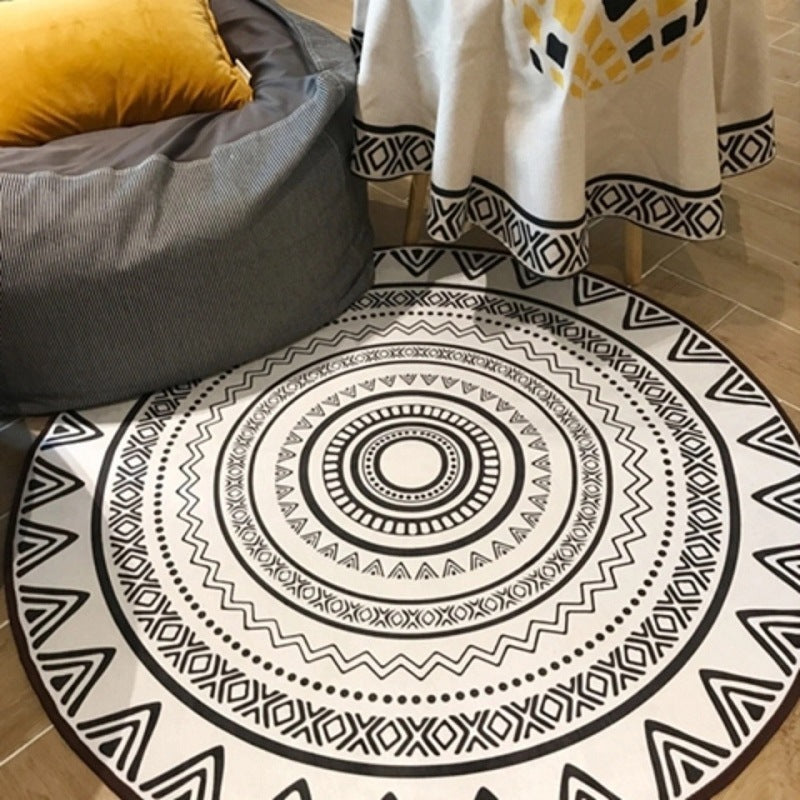 Geometric Round Absorbent Non-Slip Floor Mat