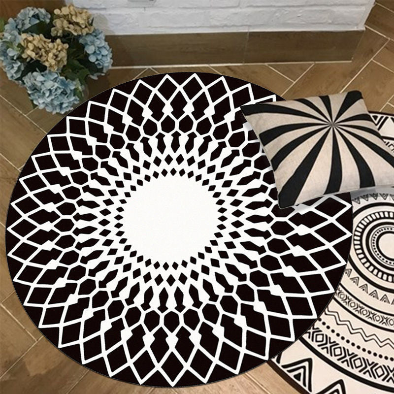 Geometric Round Absorbent Non-Slip Floor Mat