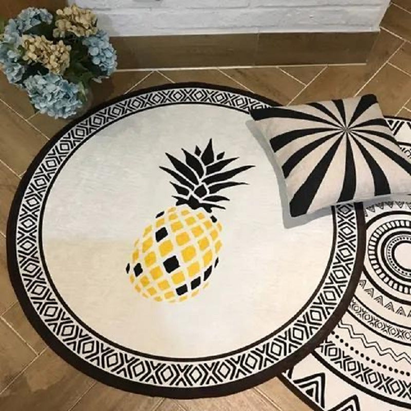 Geometric Round Absorbent Non-Slip Floor Mat