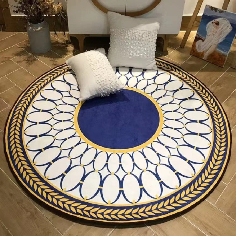 Geometric Round Absorbent Non-Slip Floor Mat