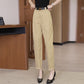 Ideal Gift - Women's Slim-Fit High-Waisted Draped Casual Pants