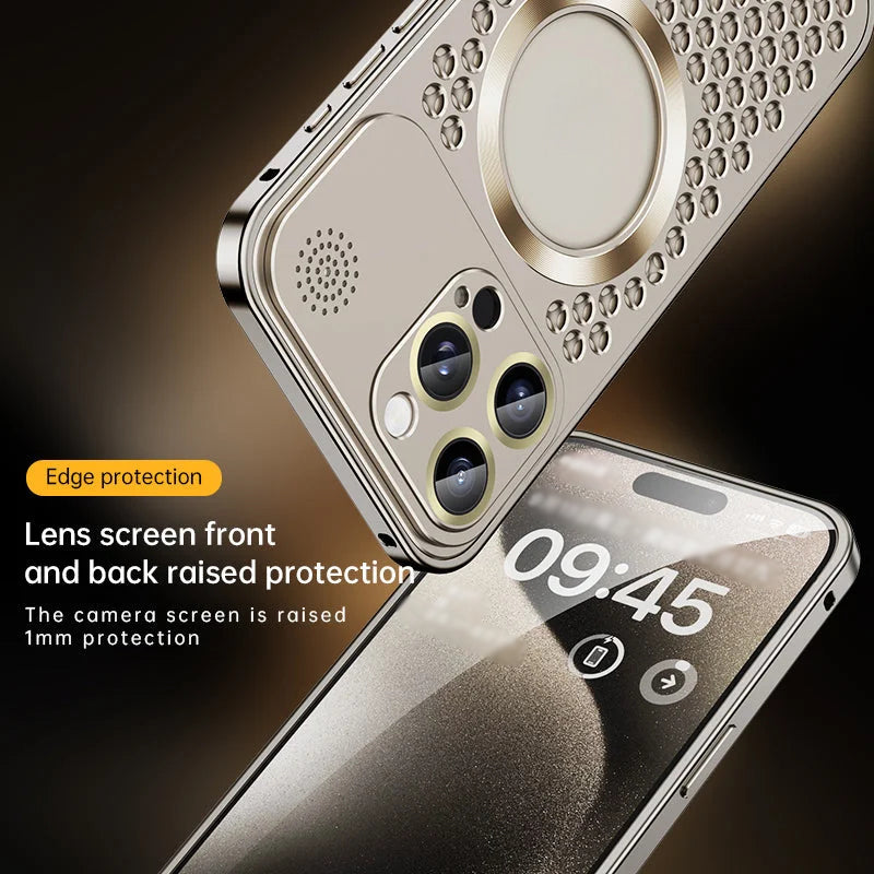 Metal Drop-proof Heat Dissipation Aromatherapy Phone Case