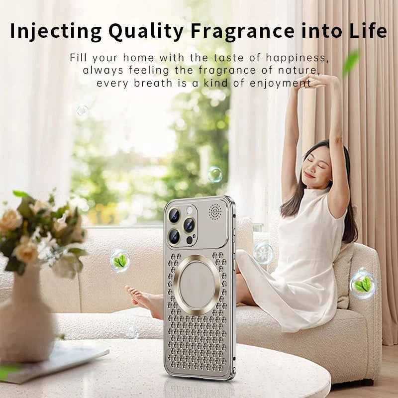 Metal Drop-proof Heat Dissipation Aromatherapy Phone Case